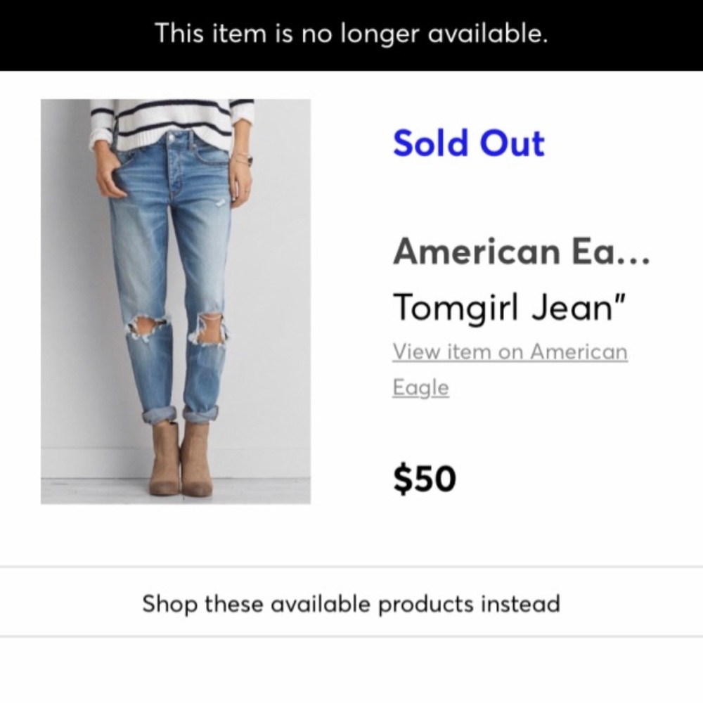 American Eagle Tomgirl Jean